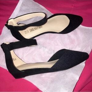 Dream Pairs Women's Black Ankle Strap Loafers